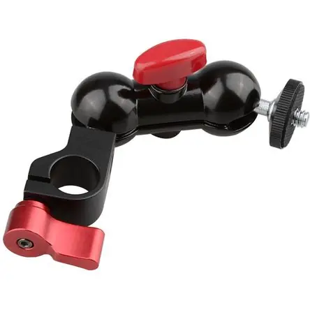 Soporte de Varilla Única CAMVATE con Cabezal Esférico Giratorio de 360° - Montaje en Varilla de 15mm Subito Disponibile