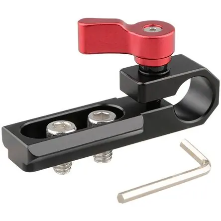 Fatto A Mano Soporte de Varilla de 15mm CAMVATE con Riel NATO (Palanca Roja) - Construcción de Aluminio, 2 Tornil