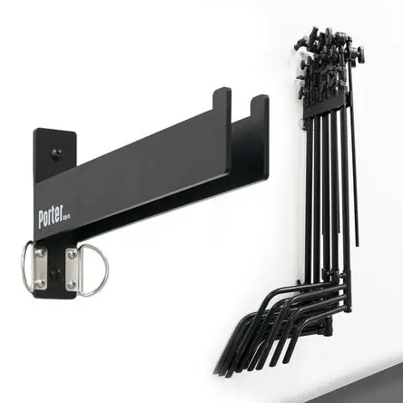 Soporte de Pared Max Huggins para C-Stand - Capacidad de Carga 100 lb, Almacena hasta 6 C-Stands, Co Occasione Imperdibile