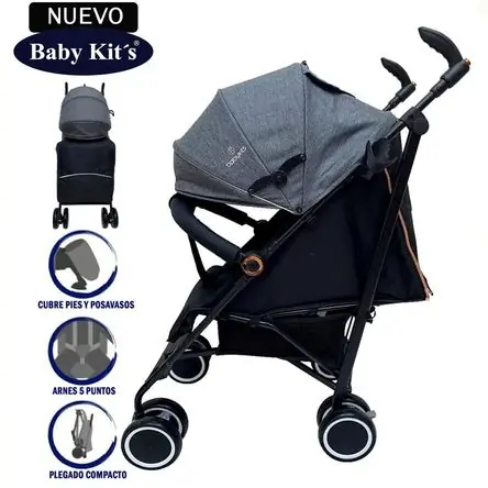 Coche Bastón Baby Kits fiesta 5249 Gris Scelto Dai Clienti