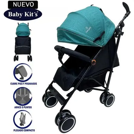 Coche Bastón Baby Kits fiesta 5249 Esmeralda Ordine In Blocco