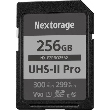 Tarjeta de Memoria Nextorage 256GB NX-F2PRO UHS-II SDXC - Velocidades de Lectura 300 MB/s y Escritur Originale