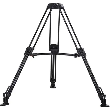 Esclusivo Trípode de Aluminio Camgear T75/AL2 MS con Esparcidor a Nivel Medio (75mm) - Soporta hasta 88 lb, Al