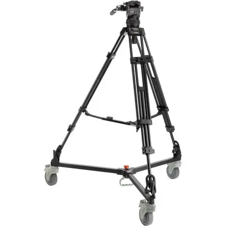 Trípode de Video Magnus REX VT-6000 de 2 Etapas con Cabeza Fluida y Dolly - Soporta hasta 17 lb, Rue Artigianale