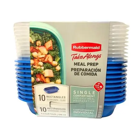 10 Recipientes con 946ml Rubbermaid 2141748 Solo Oggi