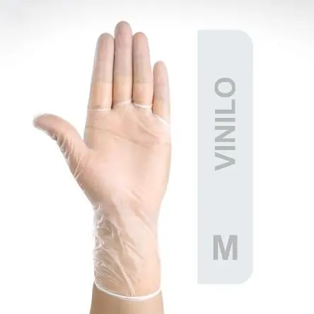 Spedito Oggi Guantes De Vinilo Descartables Transparentes Talla M Caja 100 Und