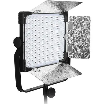 Fatto A Mano Yongnuo YN6000 Kit de Panel LED Bi-Color con Control Remoto, Softbox y Barndoor