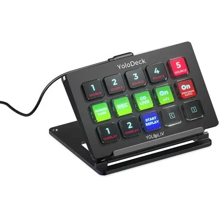 Prezzo Di Fabbrica YoloLiv YoloDeck: Panel de Control para YoloBox con 15 Teclas LCD Personalizables y Conector USB-C