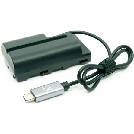 ZILR Cable Dummy Battery USB-C para Cámaras Sony NP-F550 - Conector USB-C Integrado, Longitud 24 Spedizione Mondiale