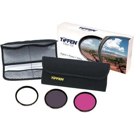 Lusso Tiffen Deluxe 3 Filtro de Introducción de Video Kit (77mm) - Elimina la Neblina UV, Dispara con Aber