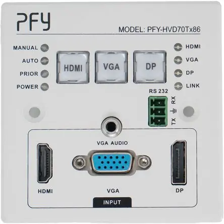 Affare Transmisor Pilotfly HDBaseT y Extensor HDMI: Extiende HDMI, VGA y Audio hasta 230', Soporta PoE y Po