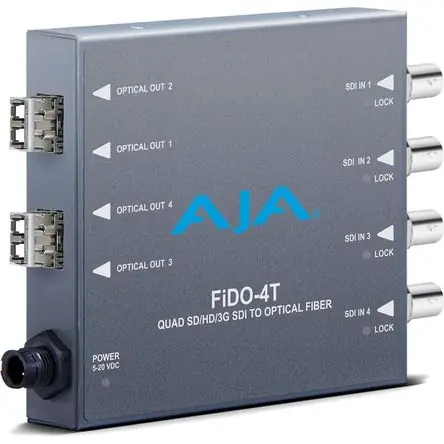 Transmisor de Fibra Multi-Modo LC AJA 4-Canales 3G-SDI Bestseller