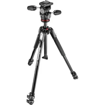 All’Ingrosso Trípode de Aluminio Manfrotto MK190X3-3W1 con Cabezal Pan/Tilt 3 Vías 804 MK II - Capacidad de Carga