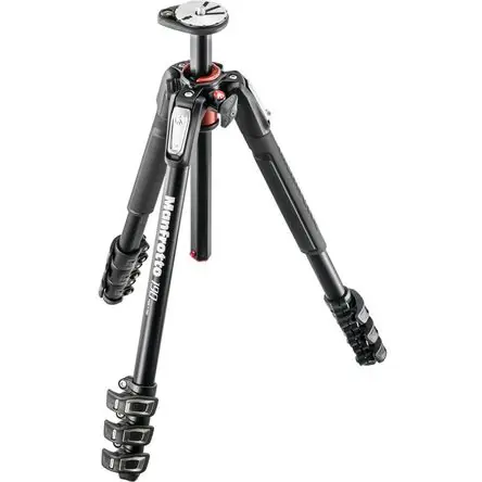 Trípode de Aluminio Manfrotto MT190XPRO4 - Capacidad de Carga 33 lb, Altura Máxima 63 Solo Oggi