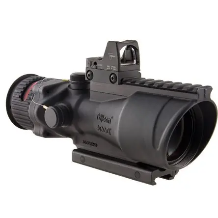 Trijicon 6x48 Dual Illuminated ACOG Machine Gun Optic and 6.5 MOA RMR Kit (.223 Red Chevron Reticle, Ultime Pezzi