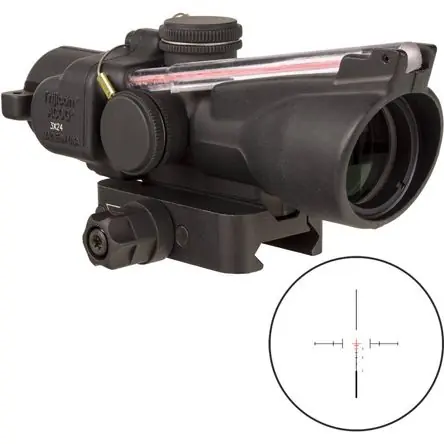 Trijicon 3x24 Compact ACOG Riflescope con Montura Q-LOC, Iluminación de Tritio y Óptica de Fibra, Co Acquista Ora