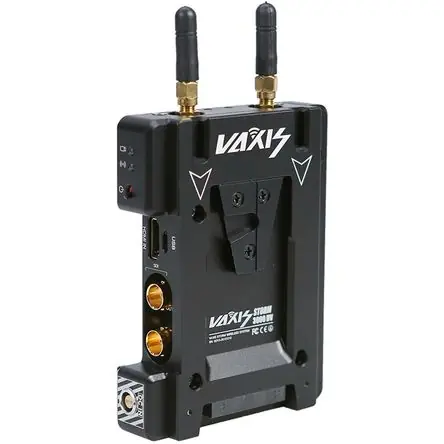 Transmisor de Video Inalámbrico Vaxis Storm 3000' DV con Placa Doble V-Mount - Soporta 1080p, Entrad Professionale