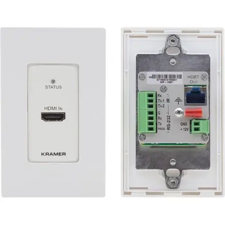 Transmisor de Placa de Pared 1-Gang HDMI 4K60 sobre HDBaseT con PoE/RS-232/IR (Blanco/Negro) Più Venduto