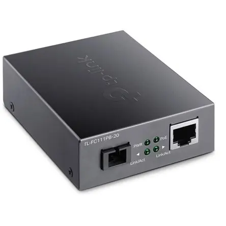 TP-Link TL-FC111PB-20 Convertidor de Medios WDM 100 Mb/s con 1 Puerto PoE, 1 Puerto de Fibra SC, Alc Offerta Limitata
