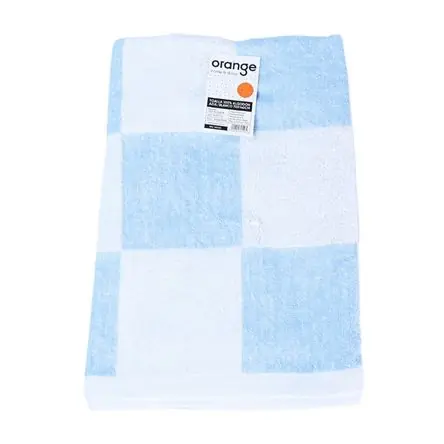 Toalla 100% Algodón Azul/blanco 70x140cm Orange Offerta Speciale
