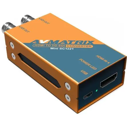 AVMATRIX Mini SC1221 Convertidor de Broadcast HDMI a Doble 3G-SDI Compacto con Soporte 1080p60 y Ali Garanzia Inclusa