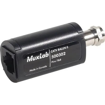 Non Perdere MuxLab 500302 CATV Balun II - Transmisión de Señal de Alta Frecuencia con Cat5 UTP, Ideal para Aplic