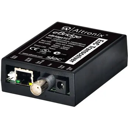 Transceptor ALTRONIX eBridge1CT: Transmisión IP sobre Coaxial, Soporta Cámaras hasta 1080p, Conexión Lusso