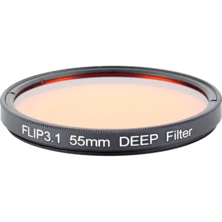 Filtros Flip 55mm Rosca Corrección de Color Rojo para Fotografía Submarina GoPro 3/3+/4/5/6/7 (DEEP) Novità