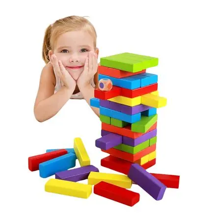 Juego de Mesa Apilable Jenga de Colores 54 piezas Edizione Limitata