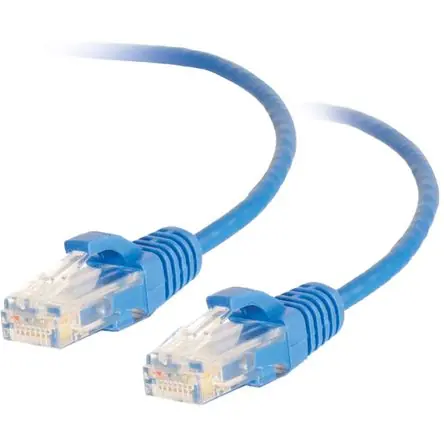 Must-Have C2G RJ45 Male to RJ45 Male Slim Cat 6 Patch Cable (9', Blue)