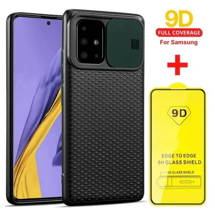 Case Funda Camshield Antishock + Mica 9D Compatible con Samsung A31 - Verde Prezzo Scontato