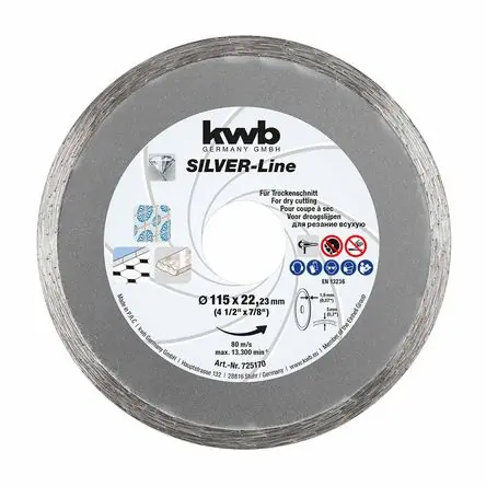 Disco diamantado continuo 115mm Silver KWB Offerta