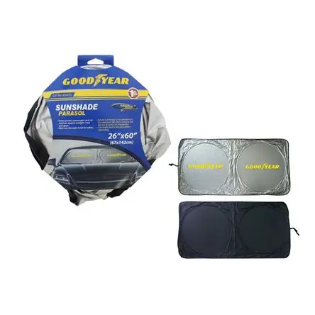 Protector Solar Goodyear Modelo Solar para Auto 142x67cm en Plata Moderno