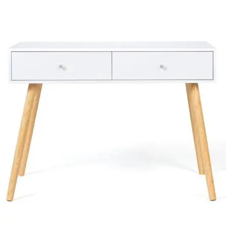 Lusso Escritorio Vintage 2 Cajones Color Blanco VENTITAS HOME
