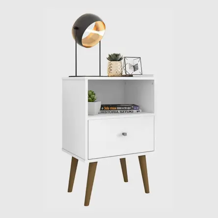 Compra Online Velador Vintage 1 Cajón Color Blanco