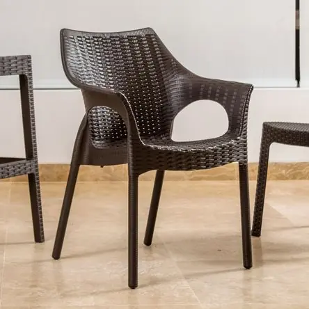 Affare Silla de plástico Ratán con brazos Reyplast
