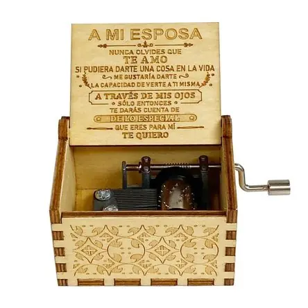 Promozione Esclusiva Caja Musical Regalo para Mujer Novia Esposa Aniversario de Bodas Te Amo