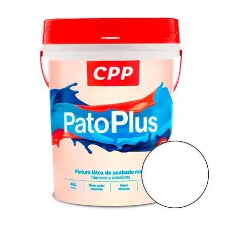 Edizione Limitata Pintura Látex Blanco Mate Pato Plus 4 galones + Sellador 4 galones