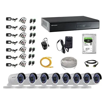 A Buon Prezzo Kit 8 Cámaras de Seguridad Exterior Hikvision Hd 720P Disco 1Tb Wd