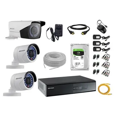 Promozione Esclusiva Kit 3 Cámaras de Seguridad Exterior Varifocal Hikvision Full Hd 1080P + Disco 1Tb P2P