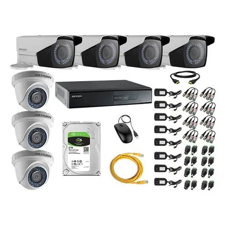 Kit 7 Cámaras de Seguridad Hikvision Full Hd 1080P + Disco 2Tb Mayor Alcance Varifocal Ip66 Prezzo Ridotto