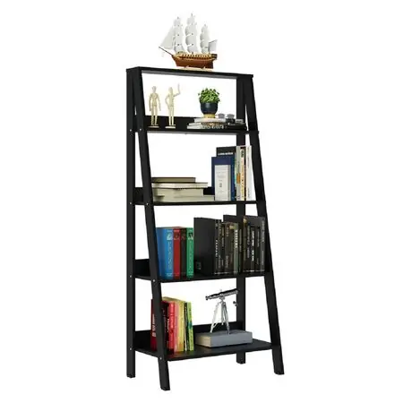 Mueble Biblioetca Librero Madesa Con 4 Niveles Negro Prezzo Scontato