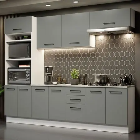 Offerta Del Giorno Mueble De Cocina Alacena Madesa Agata Con Tablero 270 Cm Gris
