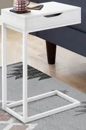 Mesa Auxiliar Velador Industrial Céline Blanco Offerta