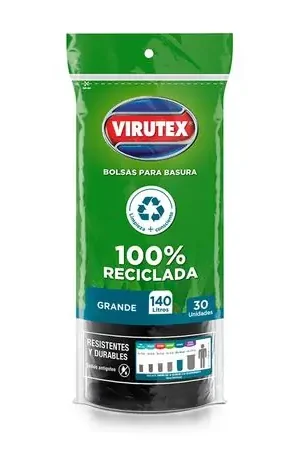 Nuovo Arrivo Bolsa negra de basura rollo 140l x 30 unidades Virutex