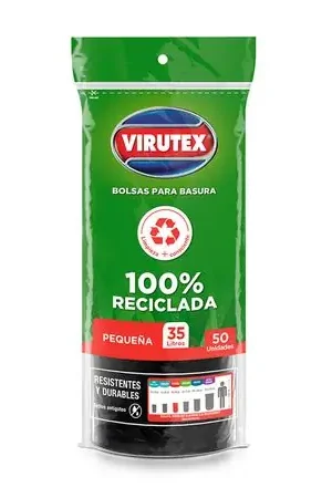 Spedito Oggi Bolsa negra de basura rollo 35l x 50 unidades Virutex