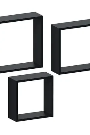 Offerta Del Giorno Set de 3 cubos Negro Spaceo