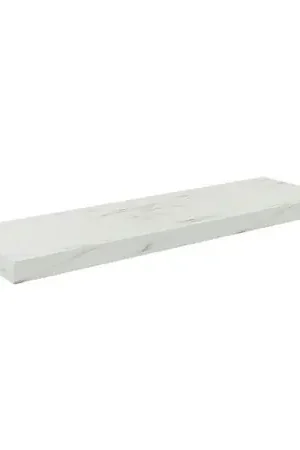 Repisa Flotante Madera Spaceo Modelo Mármol Blanco 80 cm Fatto A Mano