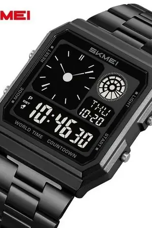 All’Ingrosso Reloj Skmei 2353 Negro Digital Hora Mundial Talla única