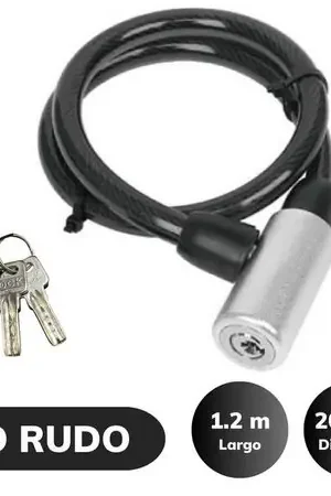 Novità Candado cadena para Bicicletas, motocicletas Negro 20 mm C&A 140338